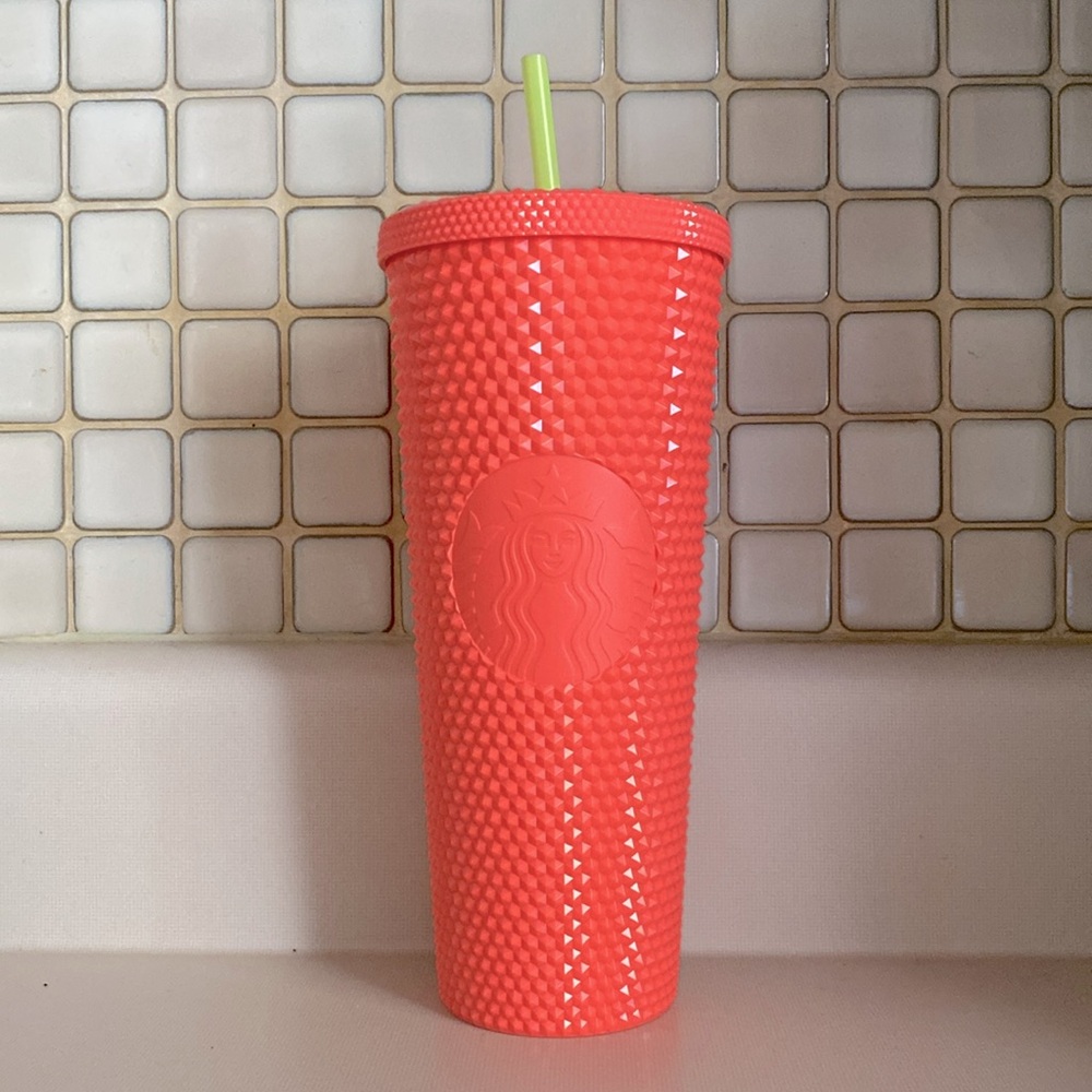 Starbucks Bright Coral Pink Dragonfruit Tumbler